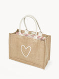 Load image into Gallery viewer, Jute Canvas Shopping Bag - Love
