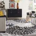Load image into Gallery viewer, 8’ x 11’ Black Gray White Indoor Outdoor Area Rug-3
