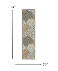 Load image into Gallery viewer, 2’ x 12’ Natural and Gray Indoor Outdoor Runner Rug-5
