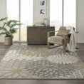 Load image into Gallery viewer, 8’ x 11’ Natural and Gray Indoor Outdoor Area Rug-3
