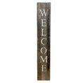 Load image into Gallery viewer, Rustic Dark Gray and White Front Porch Welcome Sign-0
