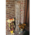 Load image into Gallery viewer, Rustic Dark Gray and White Front Porch Welcome Sign-3
