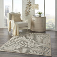 Load image into Gallery viewer, 4’ x 6’ Natural Leaves Indoor Outdoor Area Rug-5
