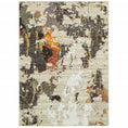 Load image into Gallery viewer, 3’ x 5’ Abstract Weathered Beige and Gray Indoor Area Rug-0
