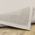 Load image into Gallery viewer, 3’x5’ Ivory and Gray Bordered Indoor Outdoor Area Rug-1
