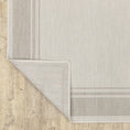 Load image into Gallery viewer, 3’x5’ Ivory and Gray Bordered Indoor Outdoor Area Rug-2

