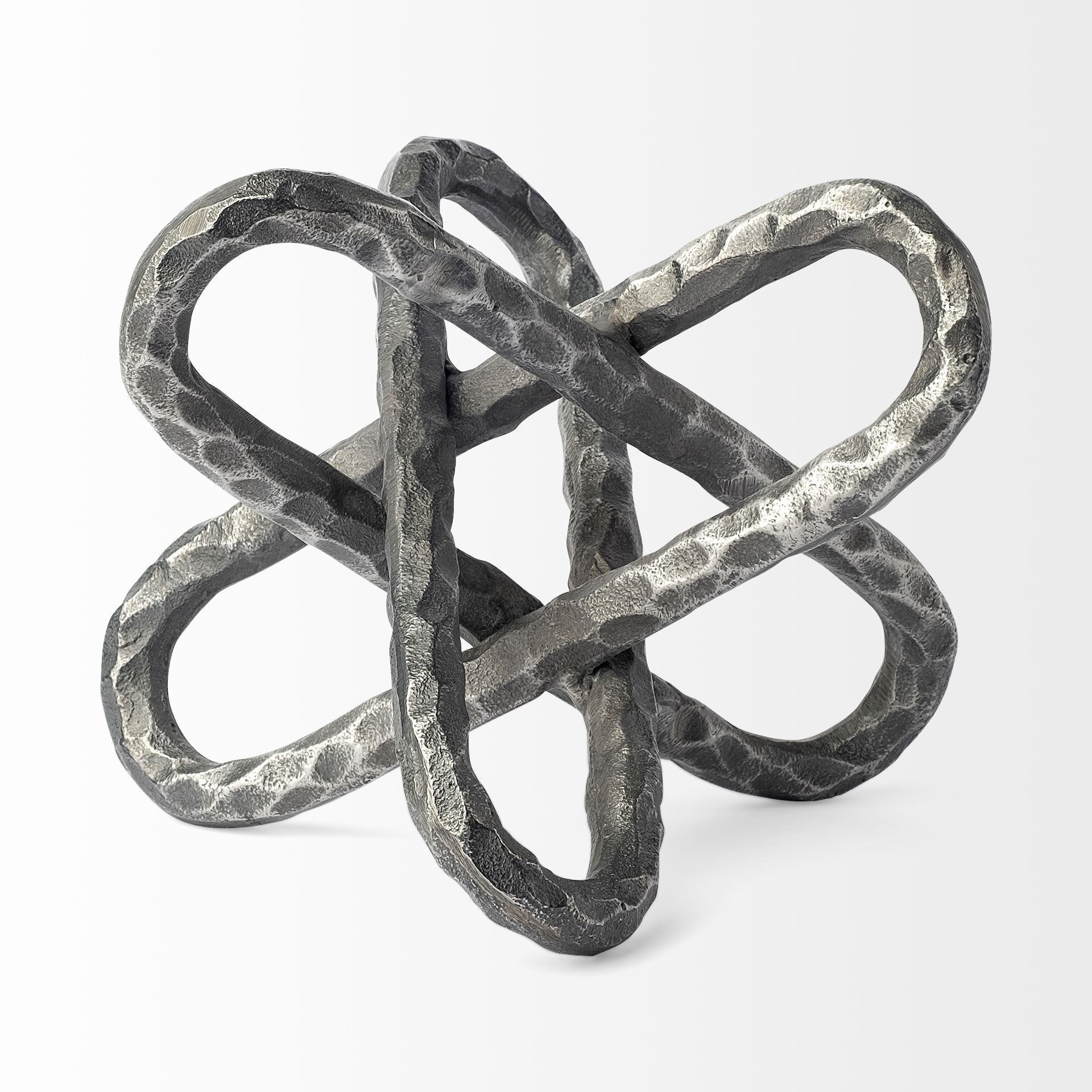Silver Metal Chain Link Sculpture-2