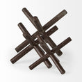 Load image into Gallery viewer, 8" Rustic Metal X Decorative Sculpture-2

