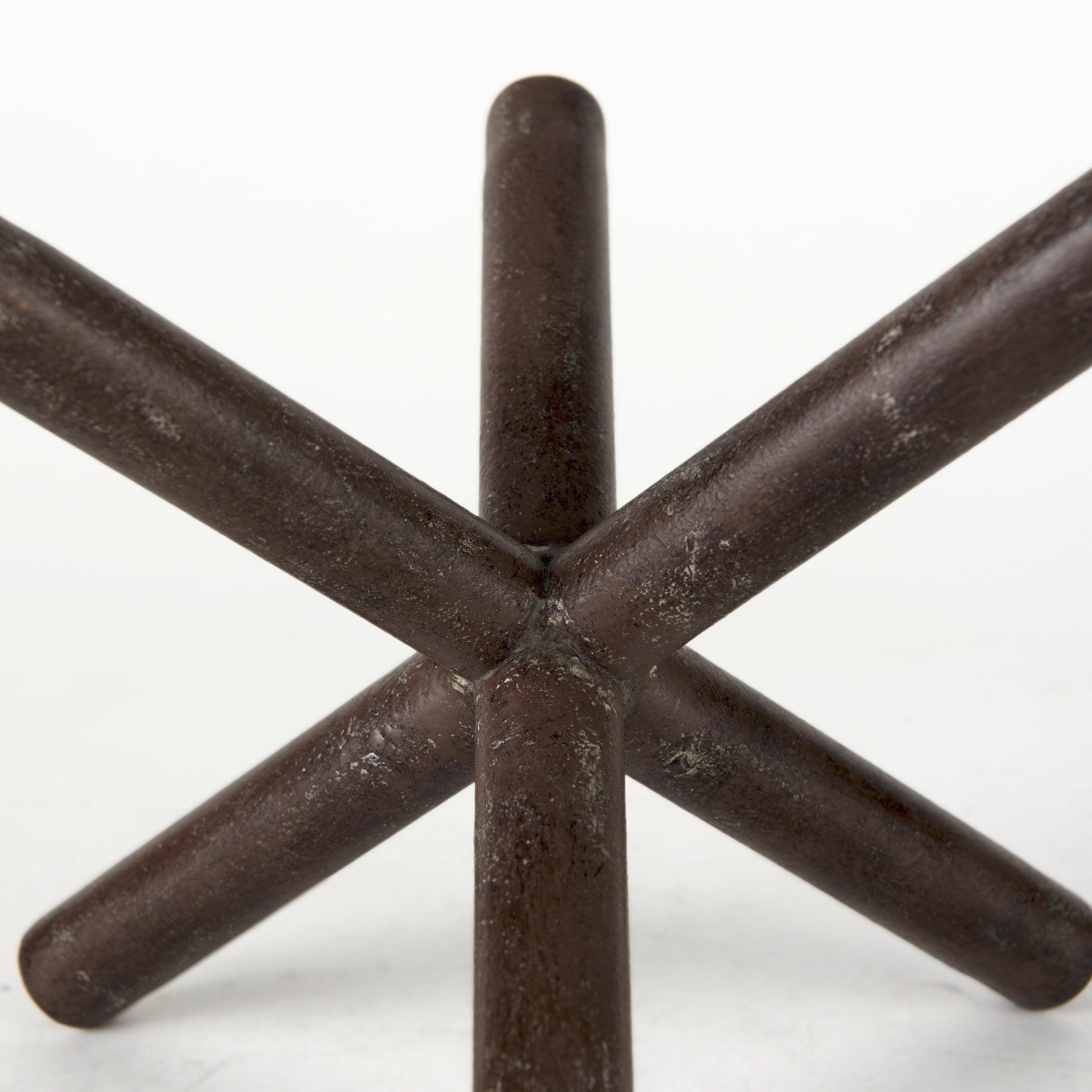 8" Rustic Metal X Decorative Sculpture-4