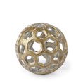 Load image into Gallery viewer, Petite Gold Metal Hollow Orb Sculpture-0
