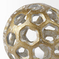 Load image into Gallery viewer, Petite Gold Metal Hollow Orb Sculpture-3
