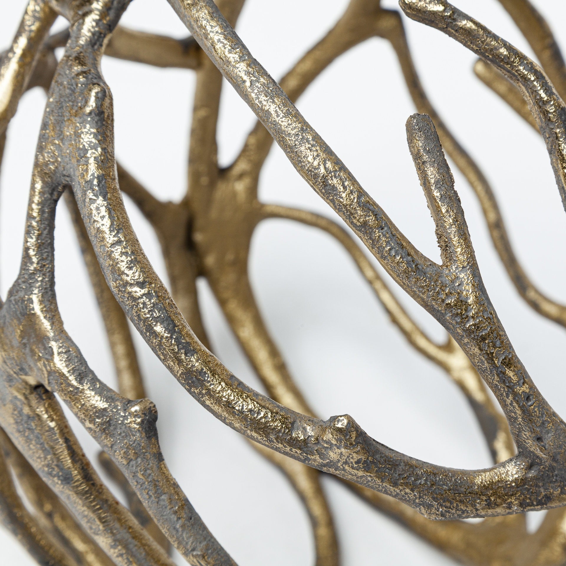 Petite Gold Metal Tree Branch Sculpture-3