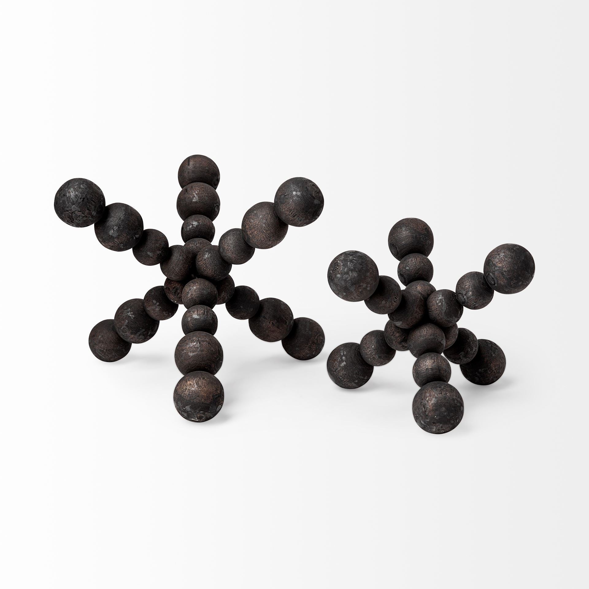 7" Black Beaded Wooden Decorative Jack-2