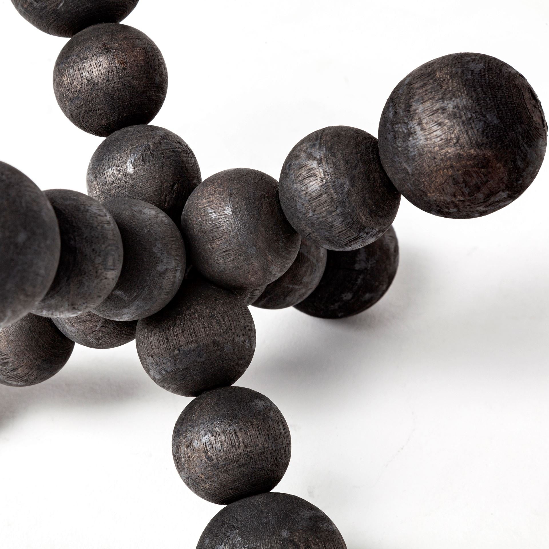 7" Black Beaded Wooden Decorative Jack-3