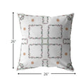 Load image into Gallery viewer, 26” White Floral Indoor Outdoor Zippered Throw Pillow-4
