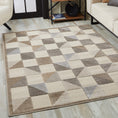 Load image into Gallery viewer, 7’ x 9’ Gray Triangle Indoor Outdoor Area Rug-3
