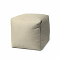 Load image into Gallery viewer, 17" Cool Neutral Ivory Solid Color Indoor Outdoor Pouf Ottoman-0
