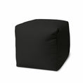 Load image into Gallery viewer, 17" Cool Jet Black Solid Color Indoor Outdoor Pouf Ottoman-0
