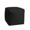 Load image into Gallery viewer, 17" Cool Jet Black Solid Color Indoor Outdoor Pouf Ottoman-2
