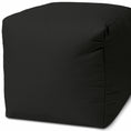 Load image into Gallery viewer, 17" Cool Jet Black Solid Color Indoor Outdoor Pouf Ottoman-3
