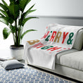 Load image into Gallery viewer, Christmas Holiday Merry & Bright Plush Blanket Throw
