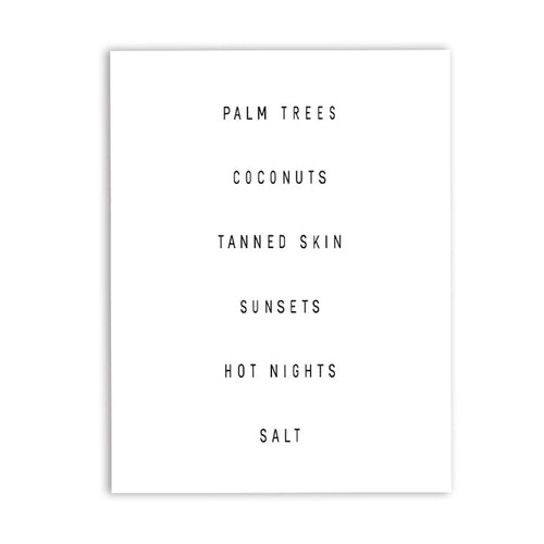 Beach Art Decor Black and White Palm Trees Canvas