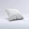 Load image into Gallery viewer, Light Gray & White Polka Dot  Ink-Fuzed Decorative Throw Pillow
