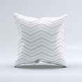 Load image into Gallery viewer, Subtle Wide White & Gray Chevron Ink-Fuzed Decorative Throw Pillow
