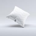 Load image into Gallery viewer, Subtle Wide White & Gray Chevron Ink-Fuzed Decorative Throw Pillow
