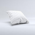 Load image into Gallery viewer, Subtle Wide White & Gray Chevron Ink-Fuzed Decorative Throw Pillow
