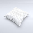 Load image into Gallery viewer, Subtle Wide White & Gray Chevron Ink-Fuzed Decorative Throw Pillow
