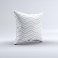 Load image into Gallery viewer, Subtle Wide White & Gray Chevron Ink-Fuzed Decorative Throw Pillow
