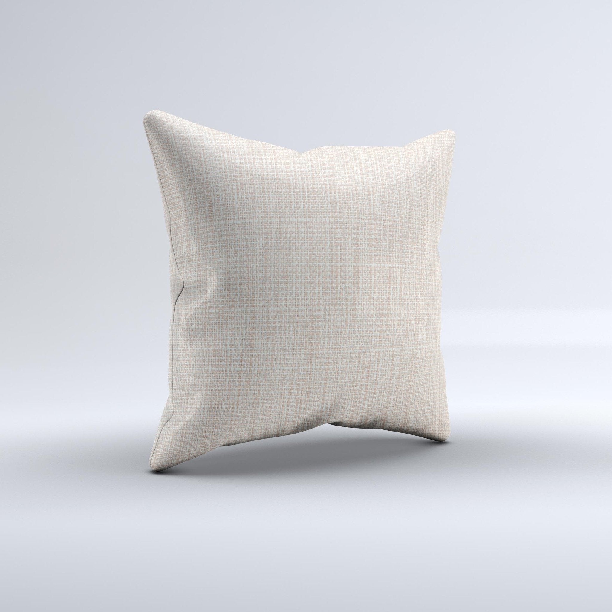 Tan Woven Fabric Pattern Decorative Throw Pillow
