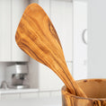 Load image into Gallery viewer, Handmade Olive Wood Kitchen Utensils Set of 5 with Wooden Holder
